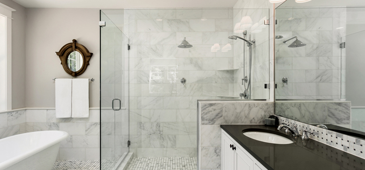 bathroom shower door installation in University of California Davis